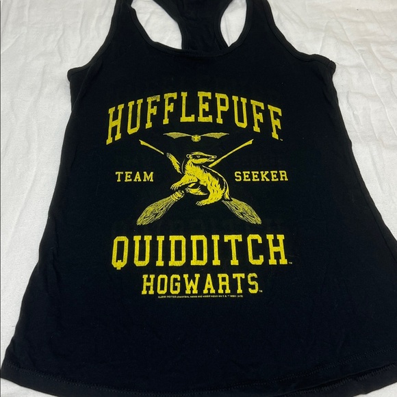 Tops - Black Hufflepuff Quidditch Tank Top Sz M